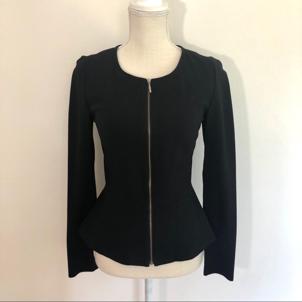 hinge . Peplum Full Zip Blazer Jacket